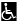 symbol vozíčkář v černém obdélníku