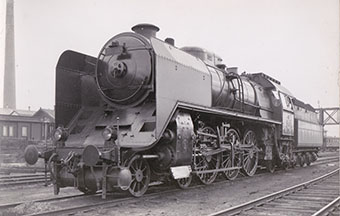 Lokomotiva 387.002 v lednu 1940, foto: sbírka Roman Jeschke