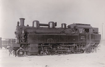 Lokomotiva 354.1189 v Břeclavi 1938 po záboru